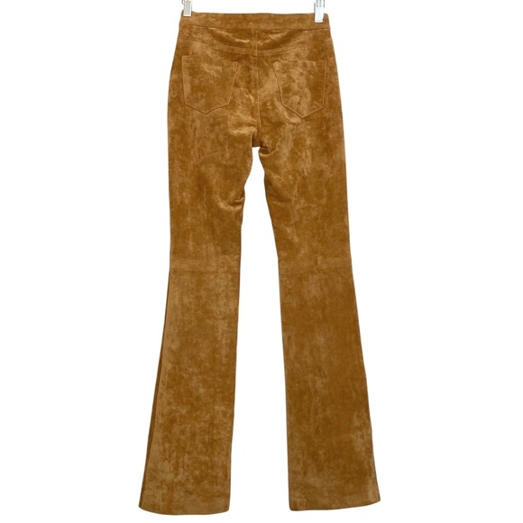 BLANK NYC Patch Pocket Mini Boot Pants Stretch Faux Suede Toasted Caramel Brown - Picture 10 of 12